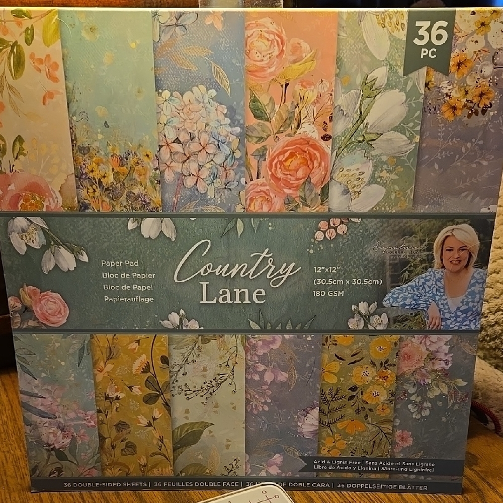 Crafters Companion Country Lane Floral Paper Pad NEW